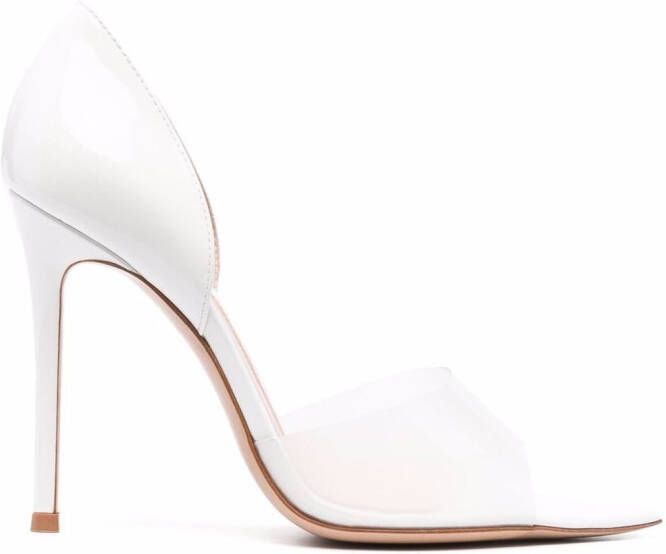 Gianvito Rossi Bree sheer-panel 104mm pumps Neutrals