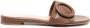 Gianvito Rossi buckle-detail leather slides Brown - Thumbnail 1