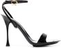 Gianvito Rossi Spice Ribbon 95mm leather sandals Black - Thumbnail 1