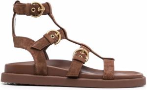 Gianvito Rossi caged strappy sandals Brown
