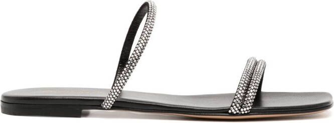 Gianvito Rossi Cannes leather slip-on sandals Black