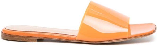 Gianvito Rossi Cosmic square-toe sandals Orange