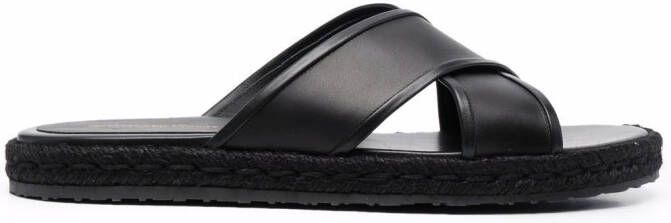 Gianvito Rossi crossover-strap detail sandals Black