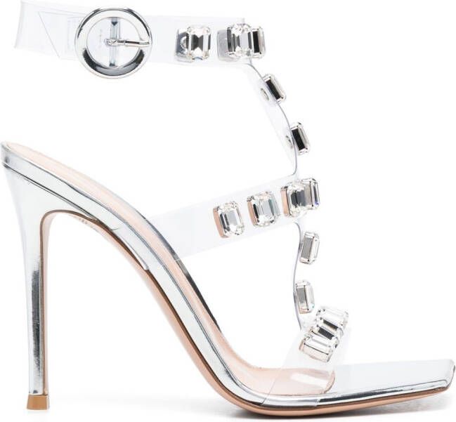 Gianvito Rossi crystal-embellished 105mm sandals White