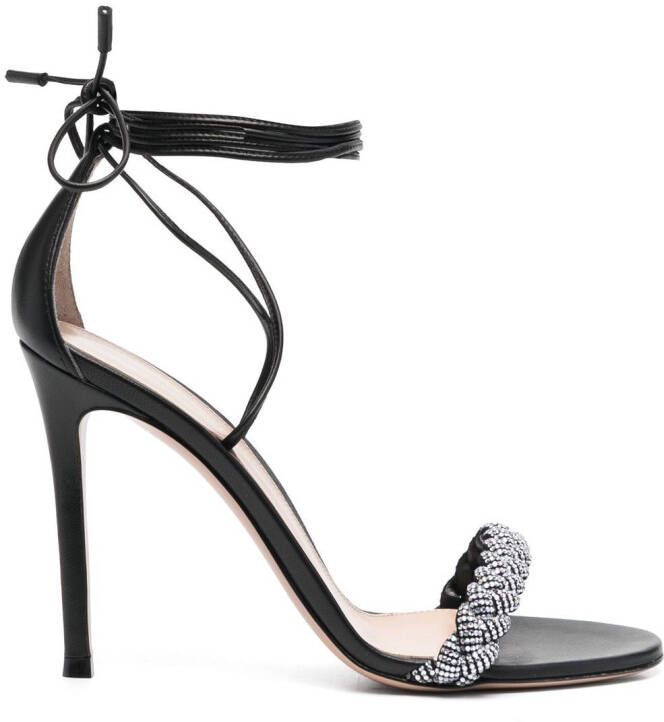 Gianvito Rossi crystal-embellished 110 heeled sandals Black