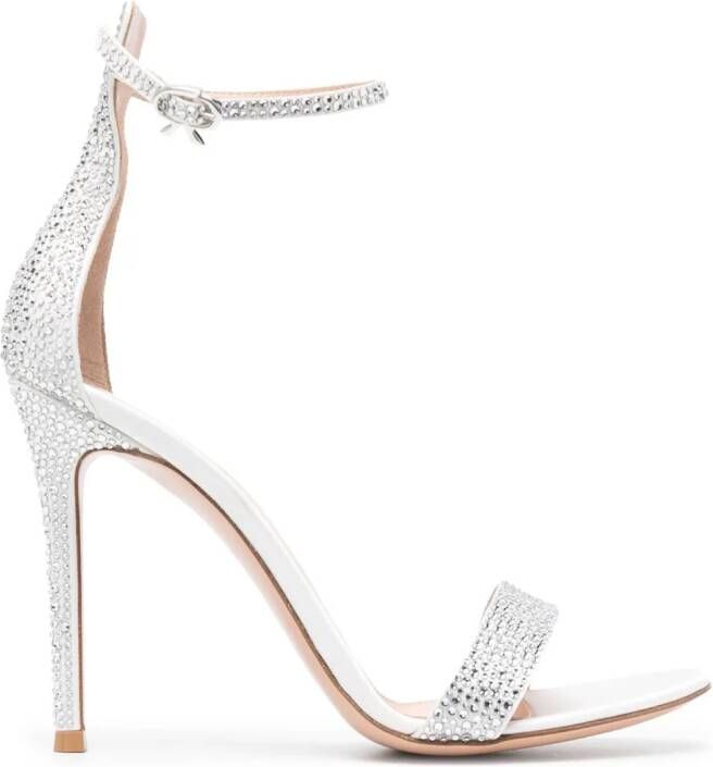 Gianvito Rossi crystal-embellished 110mm sandals White
