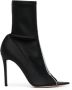 Gianvito Rossi Crystal Hiroko 105mm satin boots Black - Thumbnail 1