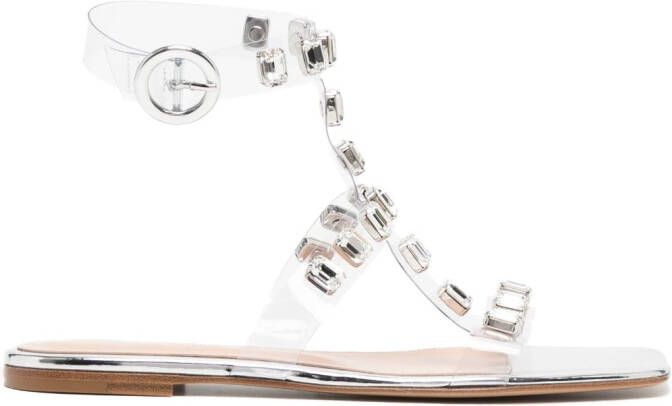 Gianvito Rossi crystal-embellished sandals Silver