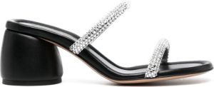 Gianvito Rossi crystal-embellished strap-detail sandals Black