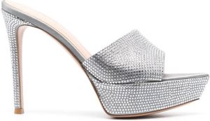 Gianvito Rossi Crystal Tracey 115mm sandals Silver