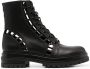 Gianvito Rossi cut-out lace-up boots Black - Thumbnail 1