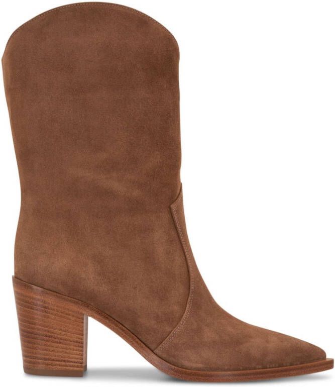 Gianvito Rossi Denver 70 mm suede boots Brown