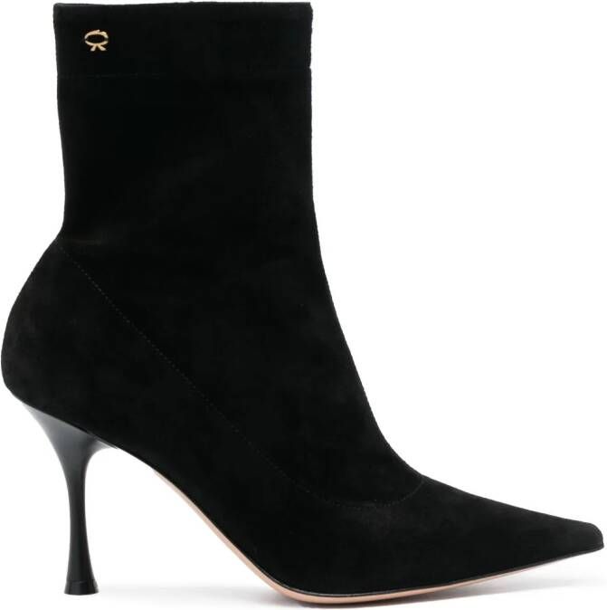 Gianvito Rossi Dunn 90mm suede ankle boots Black