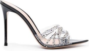 Gianvito Rossi Elle 120mm crystal-embellished sandals Neutrals