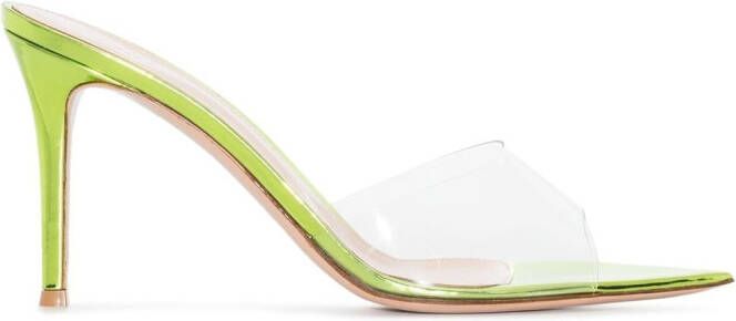 Gianvito Rossi Elle pointed-toe 85mm mules Neutrals