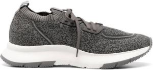 Gianvito Rossi fine-knit lace-up sneakers Grey