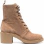 Gianvito Rossi Foster 45mm suede lace-up boots Neutrals - Thumbnail 1
