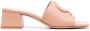 Gianvito Rossi Ribbon 45mm leather slides Neutrals - Thumbnail 1