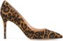 Gianvito Rossi Gianvito 85mm leopard-print pumps Brown - Thumbnail 1