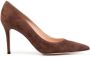 Gianvito Rossi Gianvito 85mm suede pumps Brown - Thumbnail 1