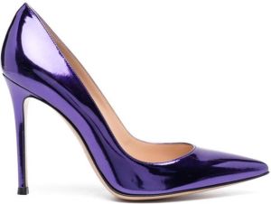 Gianvito Rossi Gianvito metallic 100 pumps Blue