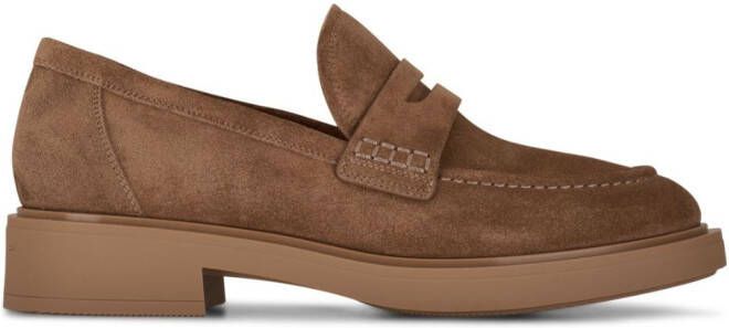 Gianvito Rossi Harris 20mm suede loafers Brown