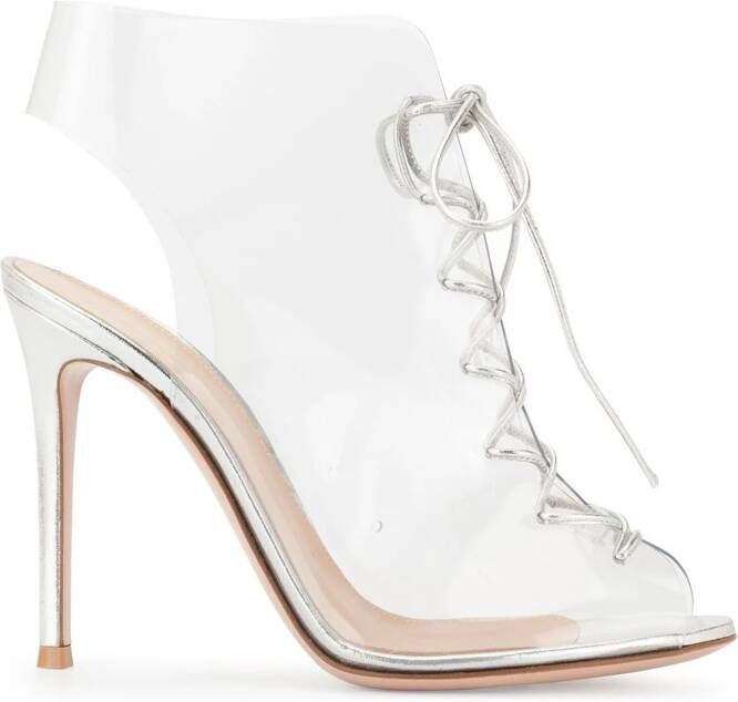 Gianvito Rossi Helmut lace-up boots Silver