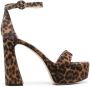 Gianvito Rossi Holly 120mm leopard-print sandals Brown - Thumbnail 1