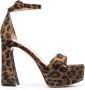 Gianvito Rossi Holly 120mm leopard-print sandals Brown - Thumbnail 1