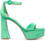 Gianvito Rossi Holly 125mm chenille sandals Green - Thumbnail 1