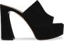 Gianvito Rossi Holly 70mm platform suede mules Black - Thumbnail 1