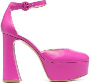 Gianvito Rossi Holly D'Orsay platform pumps Pink