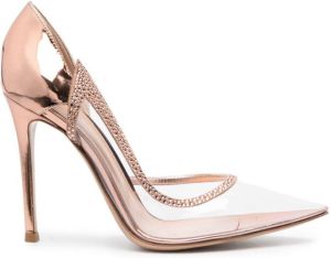 Gianvito Rossi Hortensia crystal-embellished pumps Pink