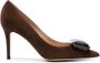 Gianvito Rossi Jaipur 85mm suede pumps Brown - Thumbnail 1