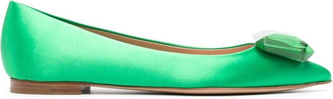 Gianvito Rossi Jaipur ballerina shoes Green