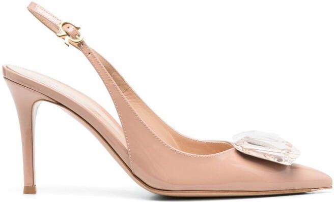 Gianvito Rossi Jaipur 85mm slingback pumps Neutrals