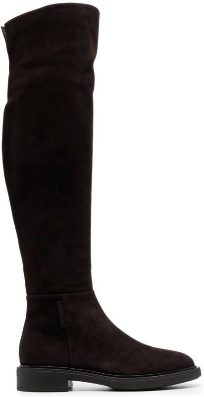 Gianvito Rossi knee-high suede boots Brown