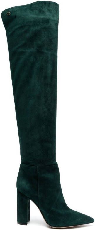 Gianvito Rossi Piper suede thigh-high boots Green