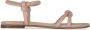 Gianvito Rossi knot-detail flat leather sandals Pink - Thumbnail 1