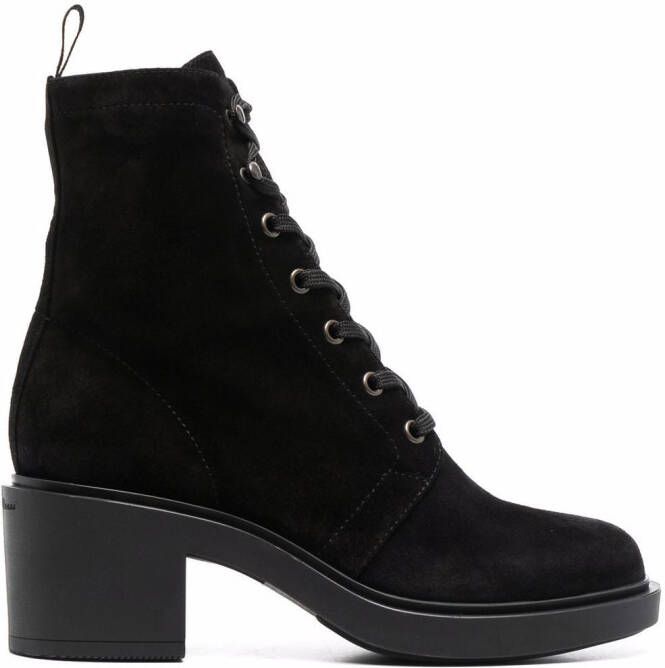 Gianvito Rossi lace-up 65mm ankle boots Black