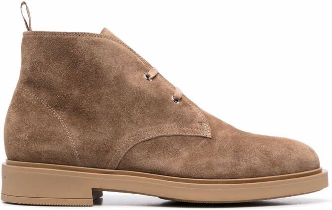 Gianvito Rossi lace-up desert boots Brown