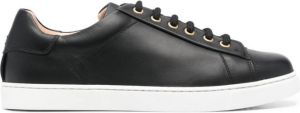 Gianvito Rossi leather lace-up trainers Black