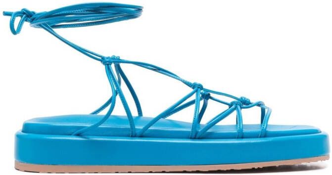 Gianvito Rossi leather strappy sandals Blue