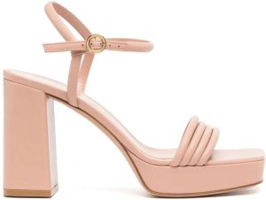 Gianvito Rossi Lena leather platform sandals Pink