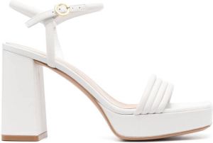 Gianvito Rossi Lena leather platform sandals White