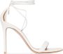 Gianvito Rossi Leomi 105mm braided lace-up sandals White - Thumbnail 1
