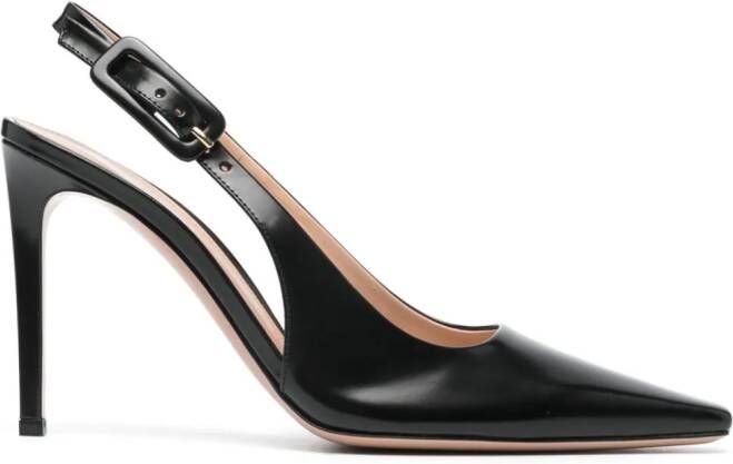 Gianvito Rossi Lindsay 100mm leather pumps Black