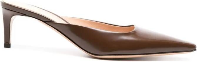 Gianvito Rossi Lindsay 55mm leather mules Brown