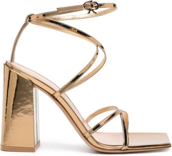 Gianvito Rossi Ludovica metallic-effect sandals Gold