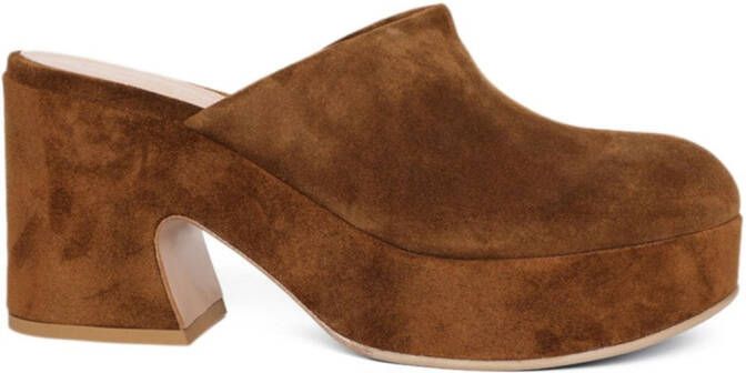Gianvito Rossi Lyss 55mm suede mules Brown